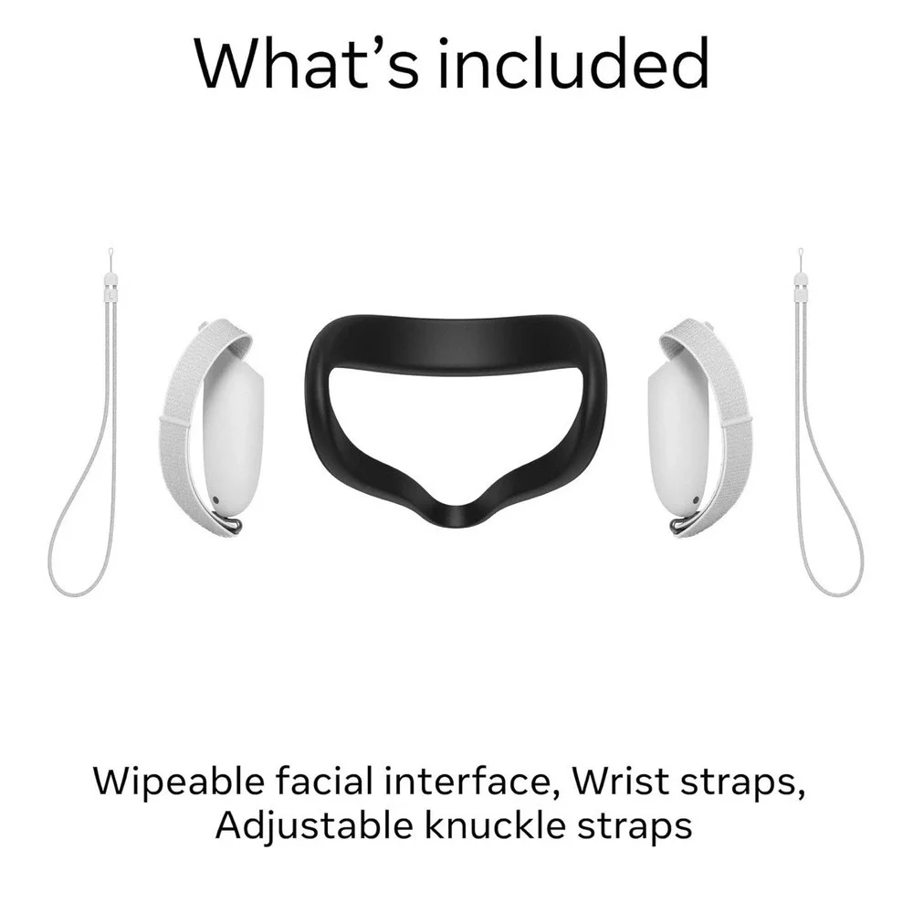 Meta‎ Quest 2 Active Pack w/ Facial Interface, Wrist & Knuckle Straps New In Box